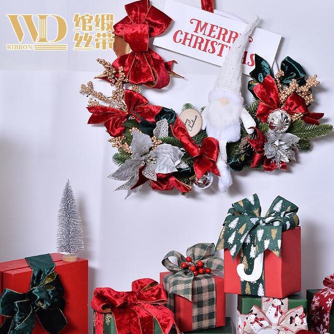 (1roll 10yard) Pita natal pita koni natal pita dekorasi pohon natal pita pohon natal