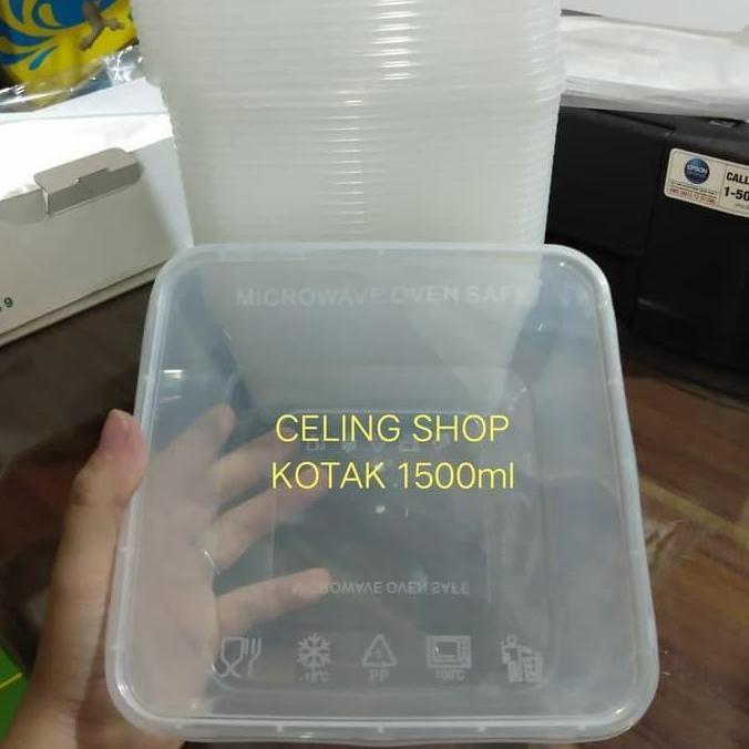 Kotak Wadah Nasi Thinwall Plastik Food Grade 1500Ml Per 25 Pc