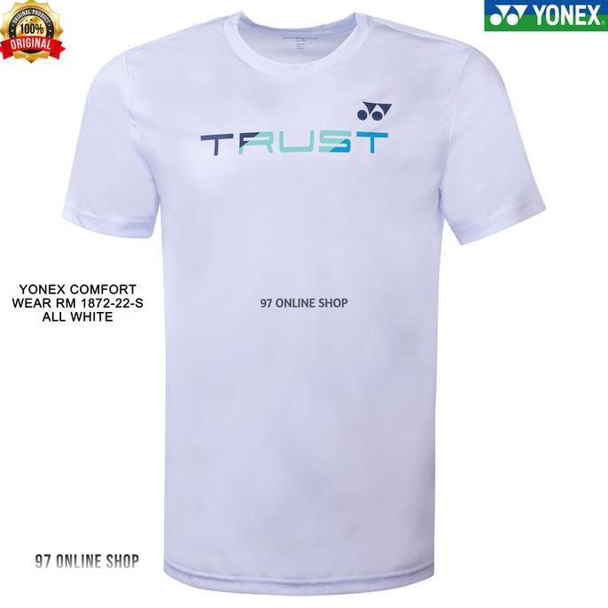 JERSEY / KAOS BADMINTON YONEX COMFORT WEAR 4 RM-S902-1872-22-S-PUTIH| Terlaris
