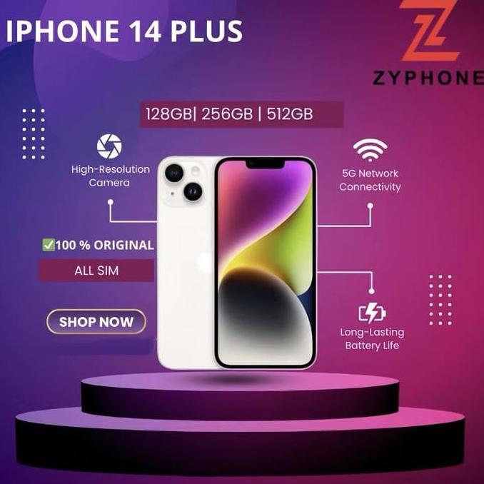 Terlaris Iphone 14 / Iphone 14 Plus 512Gb/256Gb/128Gb Original Bekas Mulus Fullset Smartphone