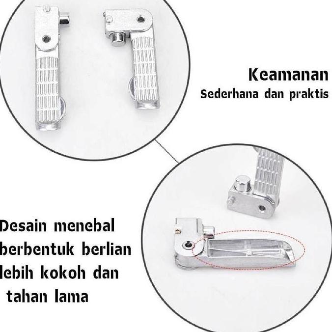 Footstep Front / Foot Step Depan Lipat Pijakan Kaki Depan Universal Sepeda Listrik 1 Set Pijakan Kak