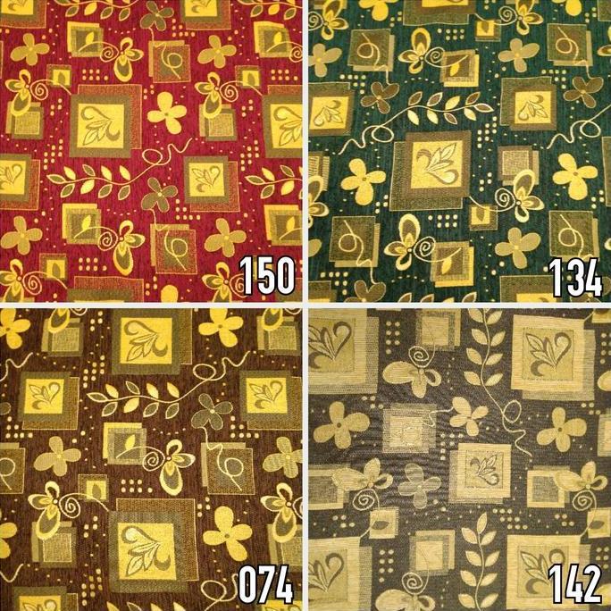 Terlaris Kain Chenille Hikaron Meubel Sofa / Kursi Motif Abstrak - Timber