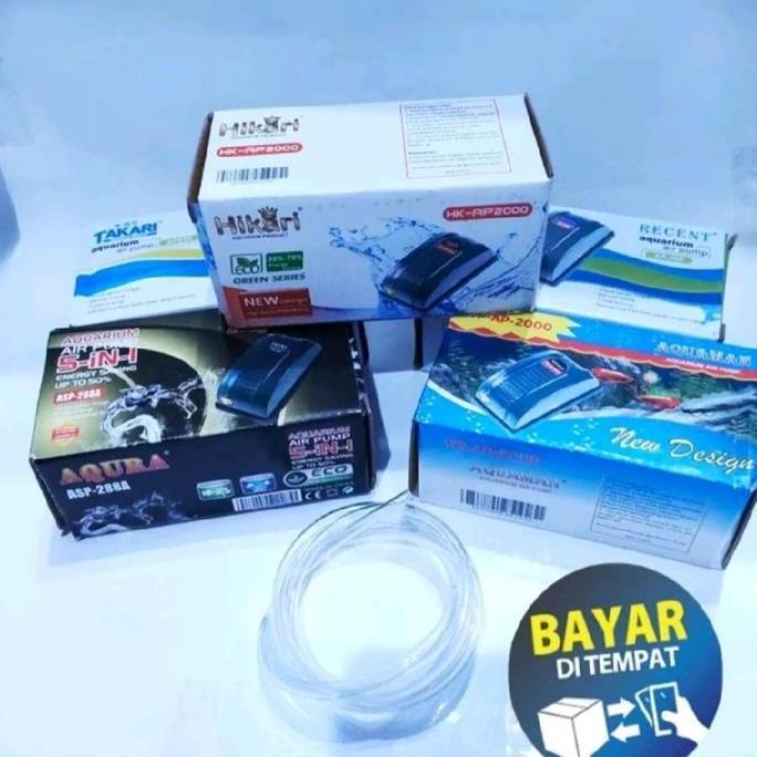 paket aerator 1 lubang pompa udara batu airstone 2 cm