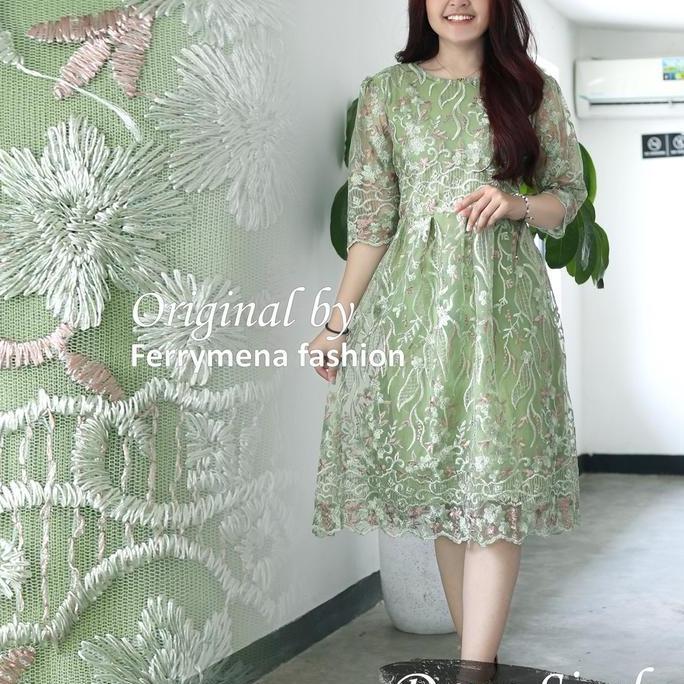 NEW DRESS SISUKA//Dress natal terbaru //dress viral Casual Baju Midi Pesta Panjang Remaja Wanita Dew