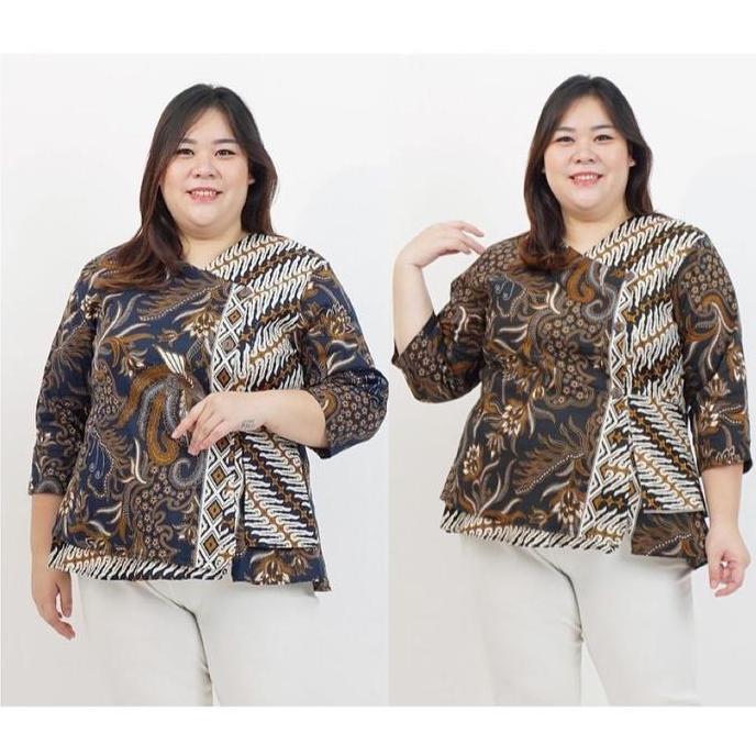 BLOUSE ATASAN BAJU BATIK WANITA JUMBO HAMIL OVERISZE BSIZE 184 PRG