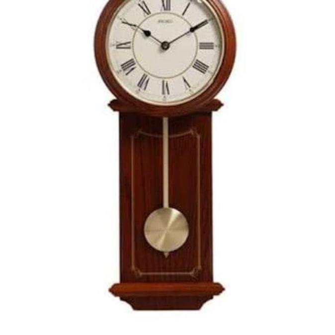 Jam Dinding Kayu Seiko Pendulum Antik Original Klasik Jadul QXC213B - QXC213 Coklat Muda LUIS