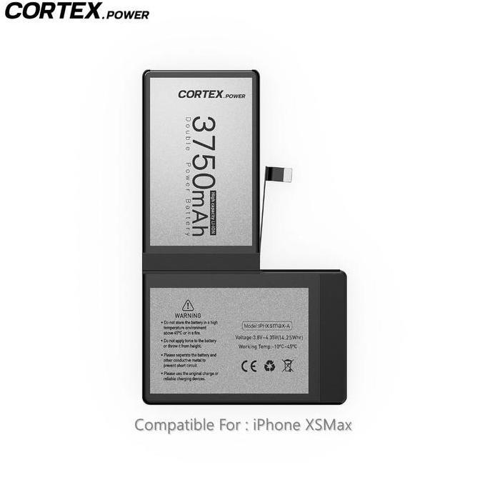 Cortex Power - Baterai Iphone Xs Max Double Power Ic High Capacity Batre Batrai Battery Original