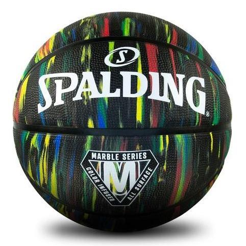Bola Basket Original Spalding Marble Series Basketball Black Size 7 Terlaris