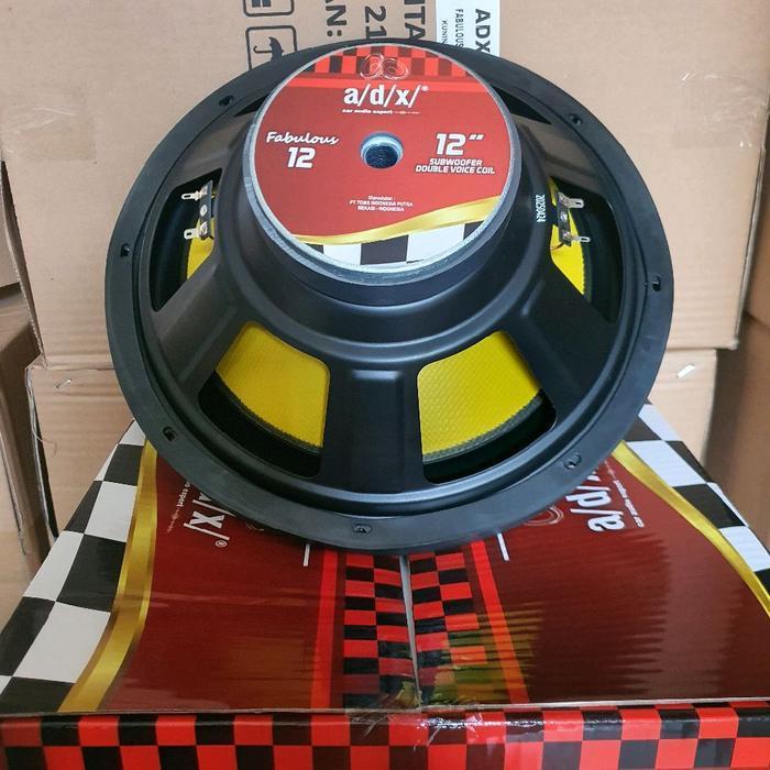 Adx Subwoofer Fabulous 12 Inch Double Coil Speaker Bass 400Watt - Suara Bulet & Detail, Cocok Untuk 