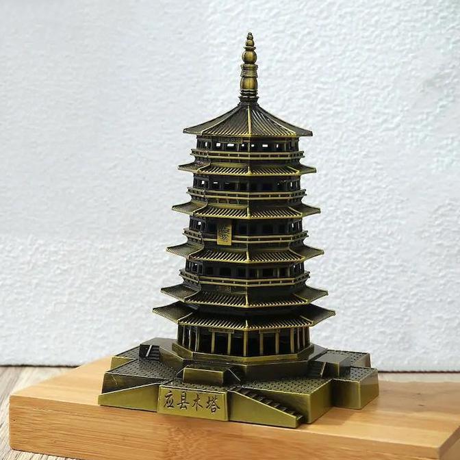 Miniatur Pajangan Pagoda Sakyamuni - Pagoda Kayu Yingxian