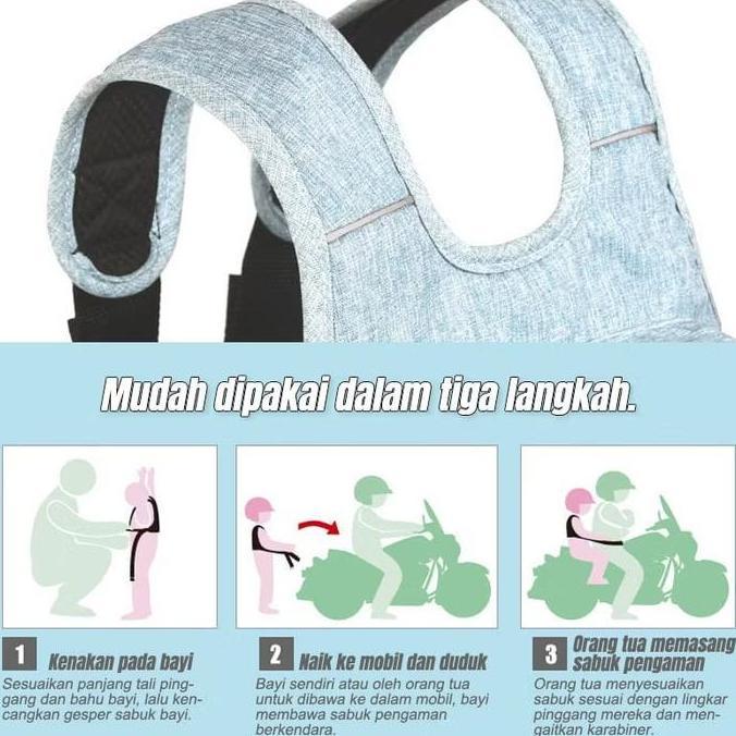 Sabuk Bonceng Motor Anak/Sabuk Pengaman Motor Anak/Tas Pengaman Motor Anak