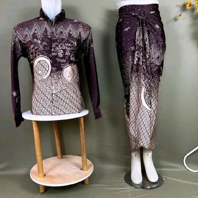 ATAYA KEBAYA-Batik pria couple Rok Lilit kekinian bahan halus nyamn di pakai buat KONDANGAN&WISUDA S