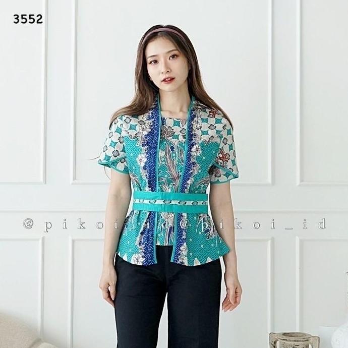 Pikoi_id | Baju batik wanita kantoran lengan pendek / seragam batik kantor wanita