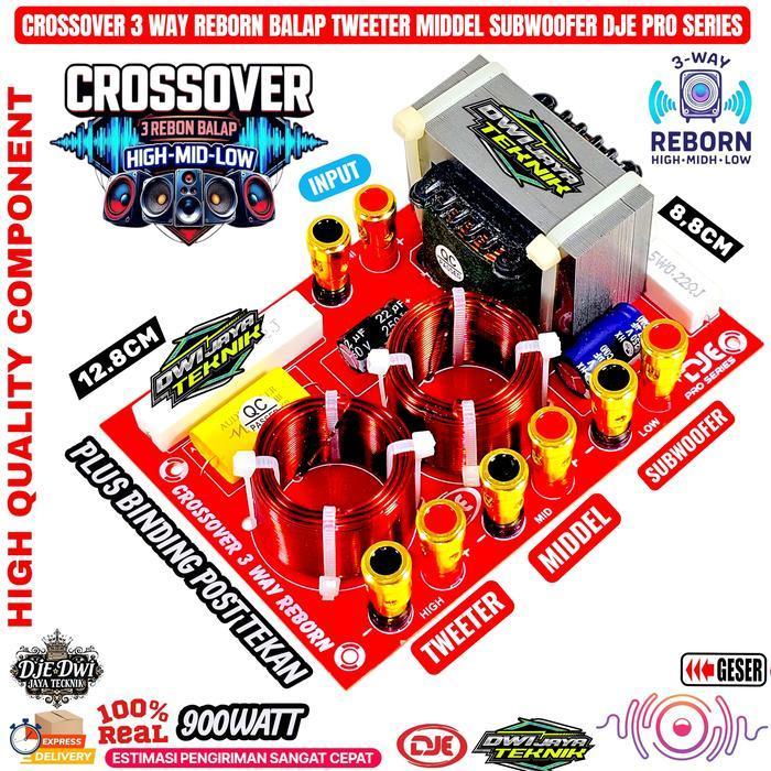 Kit Crossover Pasif 3Way Balap Tweeter Middel Subwoofer Dje Pro Series Plus Binding Post Original Da