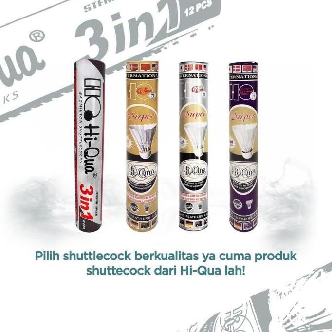 Hi-Qua Shuttlecock Super Badminton Bulutangkis Gold Silver BWF Approved