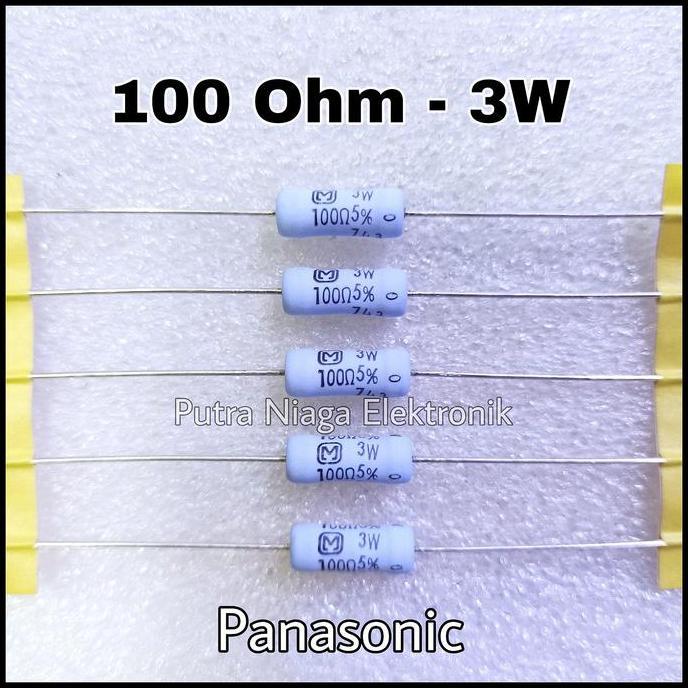 Murah (1) Resistor 100R 3Watt 100ohm 3 Watt 3W 5% putran1a Ayo Beli