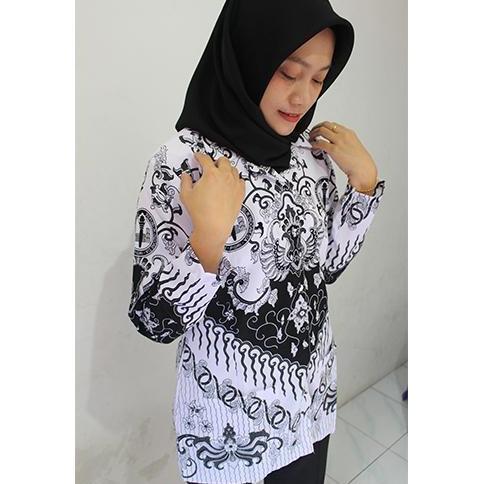 BATIK PGRI WANITA/PAKAIAN KERJA/SERAGAM GURU Seragam Wanita Atasan Nyaman Panjang
