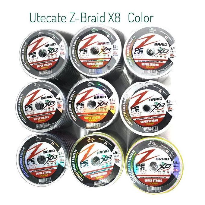 Utecate Z-Braid X8 100M Color