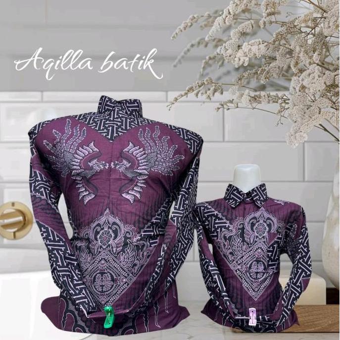 kemeja batik couple furing anak tanpa furing katun solo halus lengan panjang Baju Motif Atasan Serag