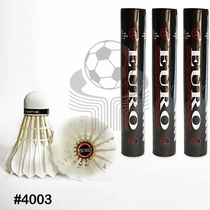 Shuttlecock Badminton Euro Hitam Kok Euro Original
