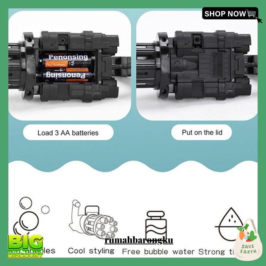 Mainan Bubble Gun Tembakan Gelembung Bubble Elektrik Trend Tiktok Bisa Cod