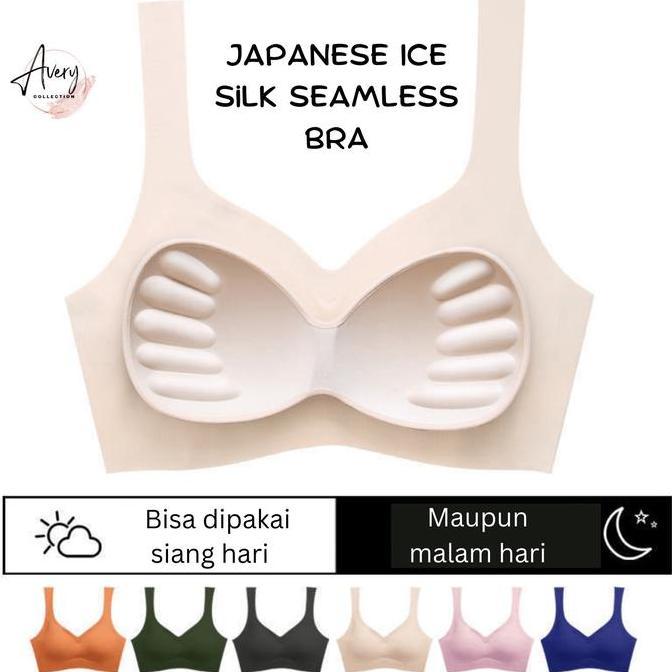 Murah Japanese Ice Silk Cotton Bra, Seamless Bra Import Korea, Kotang Cewek Remaja Dewasa, Miniset D