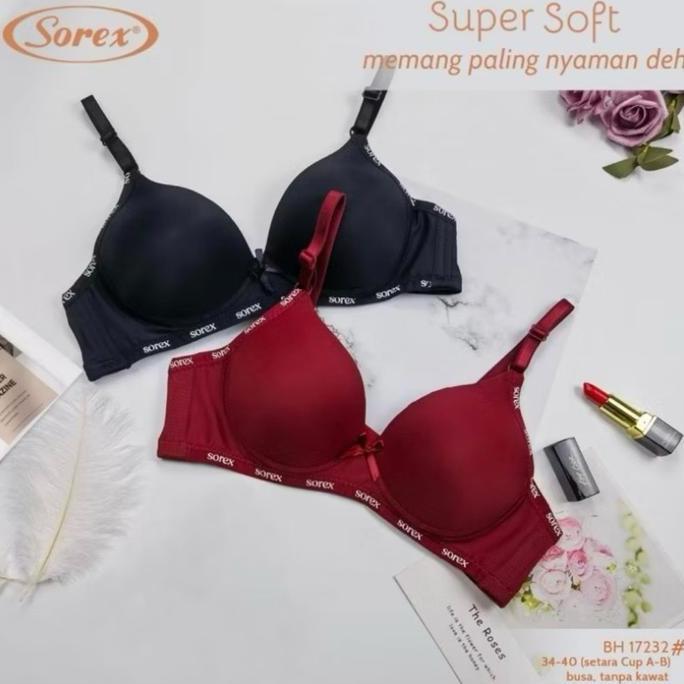 Murah BRA SOREX 17232 ORIGINAL BH BUSA TIPIS TANPA KAWAT CUP KECIL TERBARU Non COD