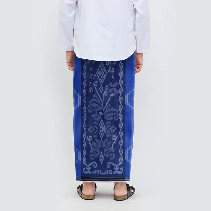 Terjangkau Sarung Atlas Premium 760 Songket Biru Tua 02