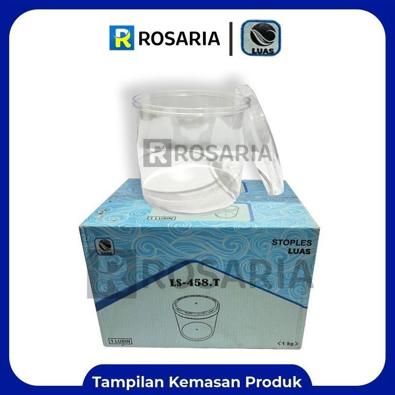 Toples Kue Kering Luas / Ls-458.T Bulat Toples Lebaran Mika Lusinan 1 Kg Baru