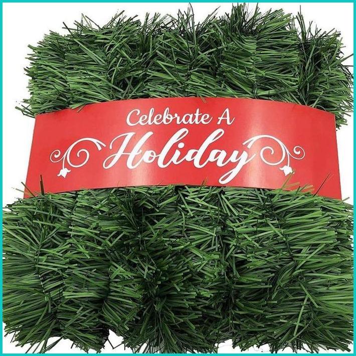 Top Seller ACC69 Aksesoris Tinsel Slinger GREEN HIJAU (3 Meter x 9cm) Rumbai Gaba Gaba Bulat Tebal H
