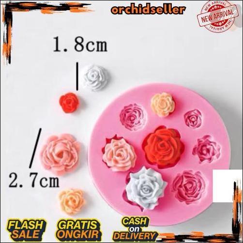 Cod Cetakan Daun Untuk Silikon Puding Coklat Bentuk Daun Mawar Silicon Mold Rose Leaf