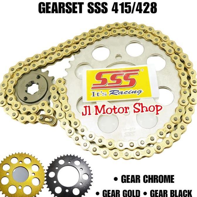 Gir Gear Set SSS Gearset Girset Sss 415 / 428 Supra X 110 Grand Honda 70 Lagenda Honda Win