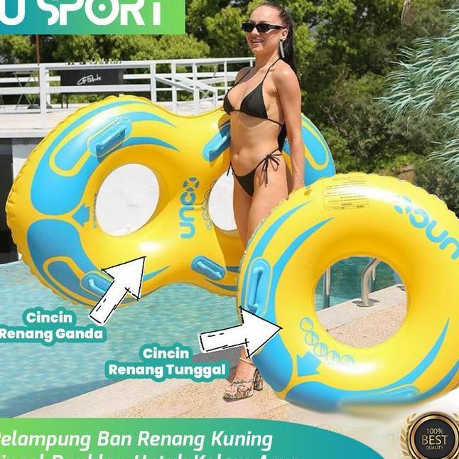 Pelampung Ban Renang Kuning Single Double Untuk Kolam Arus