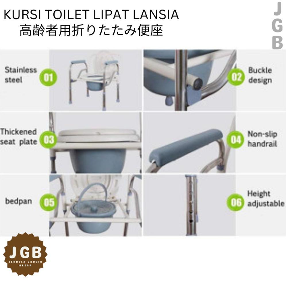 KURSI TOILET LIPAT LANSIA KHUSUS PISPOT BAB - KURSI TOILET PISPOT PORTABLE murah