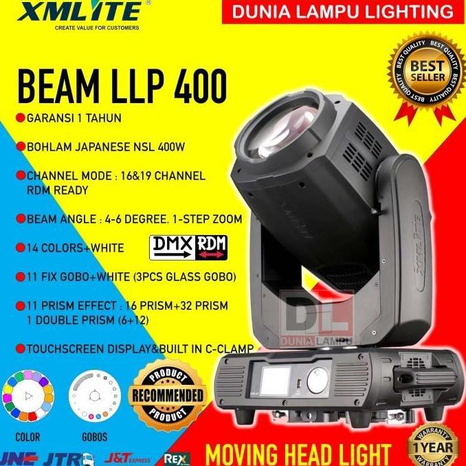 Terlaris Moving Head Beam 400 Lampu Sorot Panggung Studio Lighting Murah