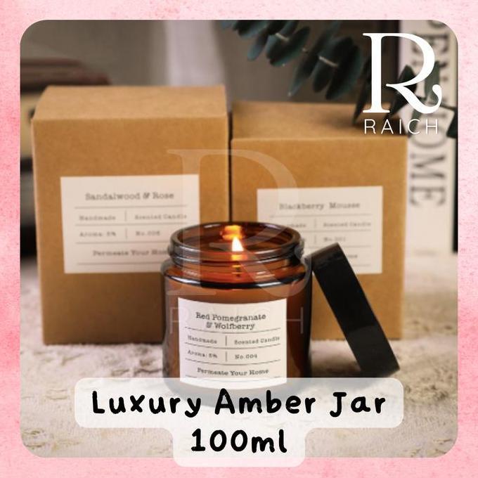 Amber Glass Jar Kaca 100ml Candle Jar Tempat Lilin 100 Hitam Dark