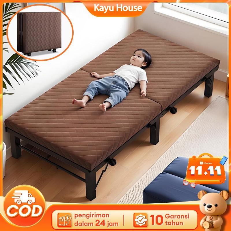 Tempat Tidur Besi Lipat Kursi Santai Lipat  Tempat Tidur Pasien Ranjang Besi Dipan Lipat Portable
