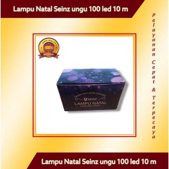 Lampu natal ungu 100 led 10 m