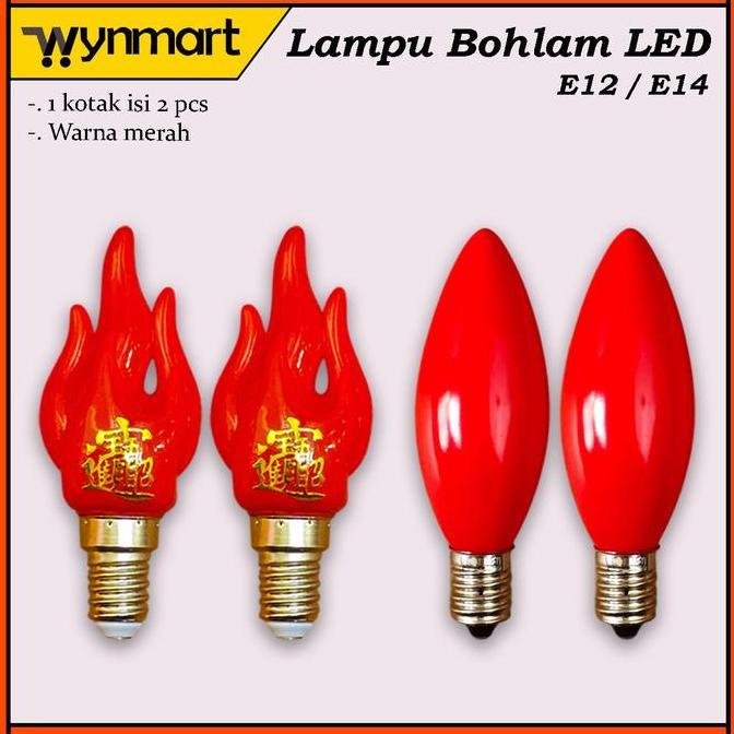 Lampu Sembahyang Bohlam LED Energi Warna Merah