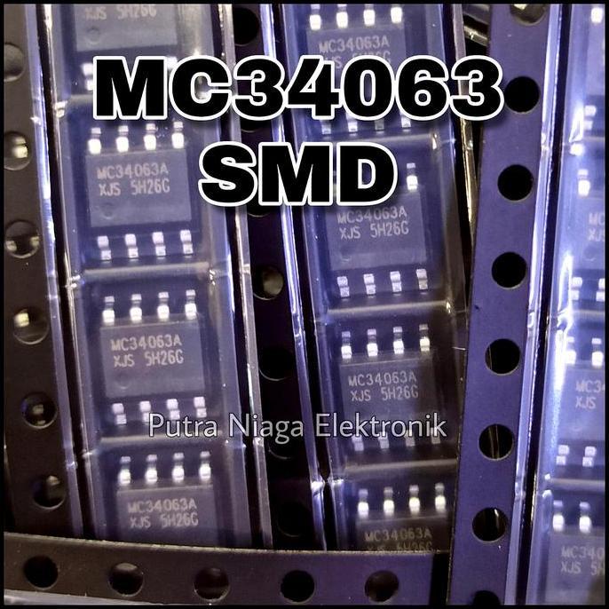 Terbaru (1) ic MC34063 SMD SOP 8 Pin / MC34063A / 34063A / 34063 putran1a