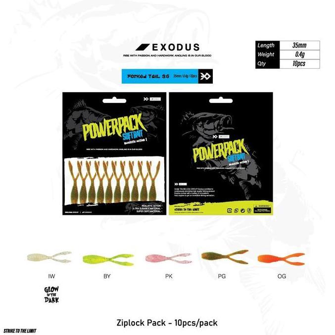 Softlure Exodus Power Pack - Forked Tail 35| Soft Plastic Lure