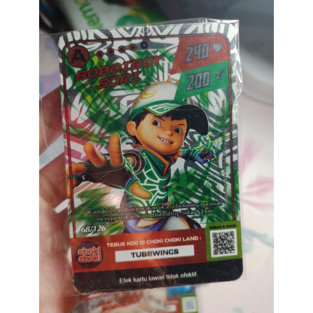 KARTU BOBOIBOY SORI | monsta galaxy card choki choki