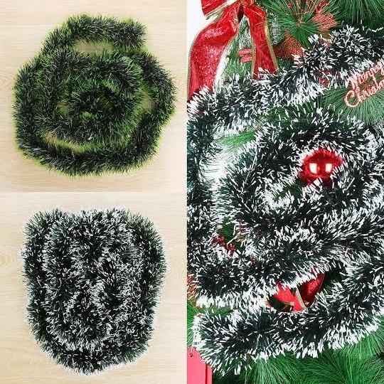 Slinger Putih Salju Natal Murah Tinsel Dekorasi Natal Selinger Putih