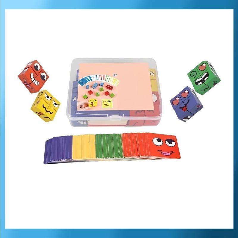 Mainan Dadu Ekspresi Interaktif Multipemain Tebak Ekspresi Wajah Dadu Tebak Bersama Teman - RO30-031