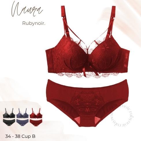 NAURA BRA / BH SET + CD Rubynoir  cup 34AB-382AB non kawat