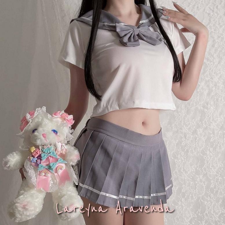 Pakaian Wanita- Set Baju Lingerie Kostum Cosplay Seragam Jepang Lg213 - Lingerie - Baju Dinas Malam 