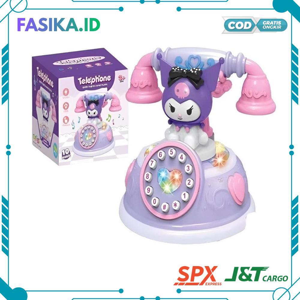 Mainan Telepon Anak Musik Lampu Interaktif Edukatif Efek Suara Variatif Kado Ulang Tahun