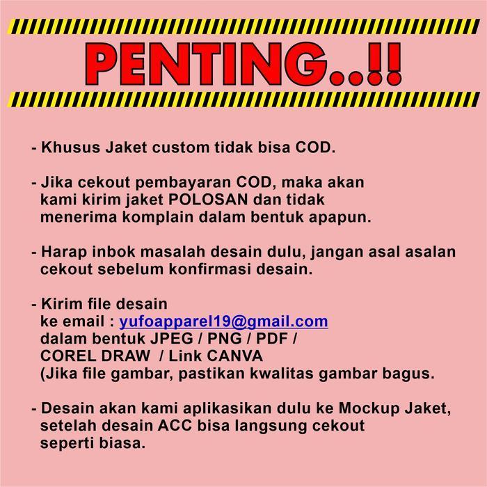 Jaket Custom Free Desain / Jaket Parasut / Jaket Pria Wanita / Jaket Taslan New Best Quality 100% Or