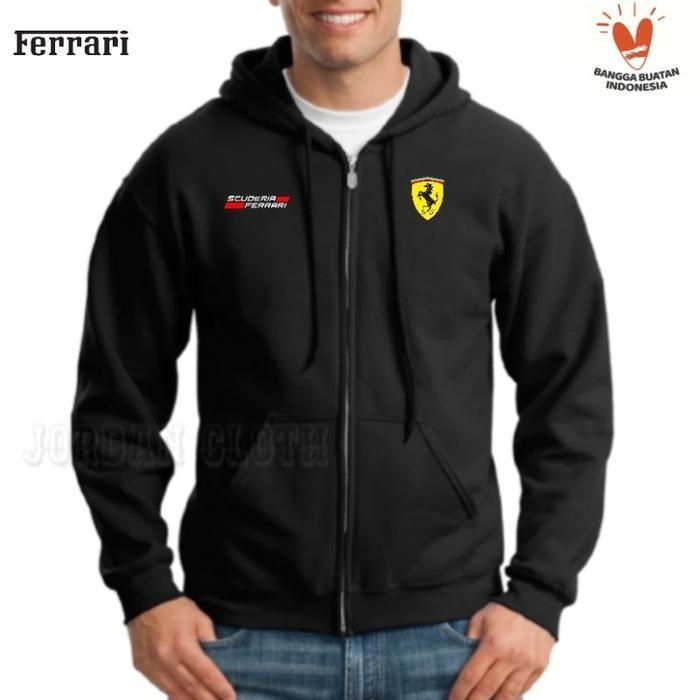 Hoodie Zipper Sweater Jaket Ferrari Pro Scuderia Terbaru Best Quality 100% Original