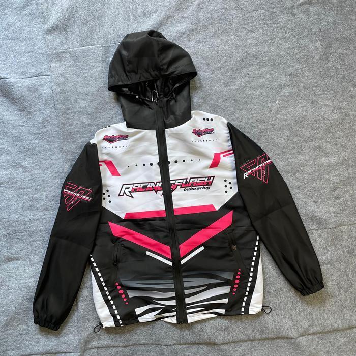 Jaket Racing Flash Bahan Parasut Anti Air/Jaket Racing Parasut Waterproof Terbaru Best Quality 100% 